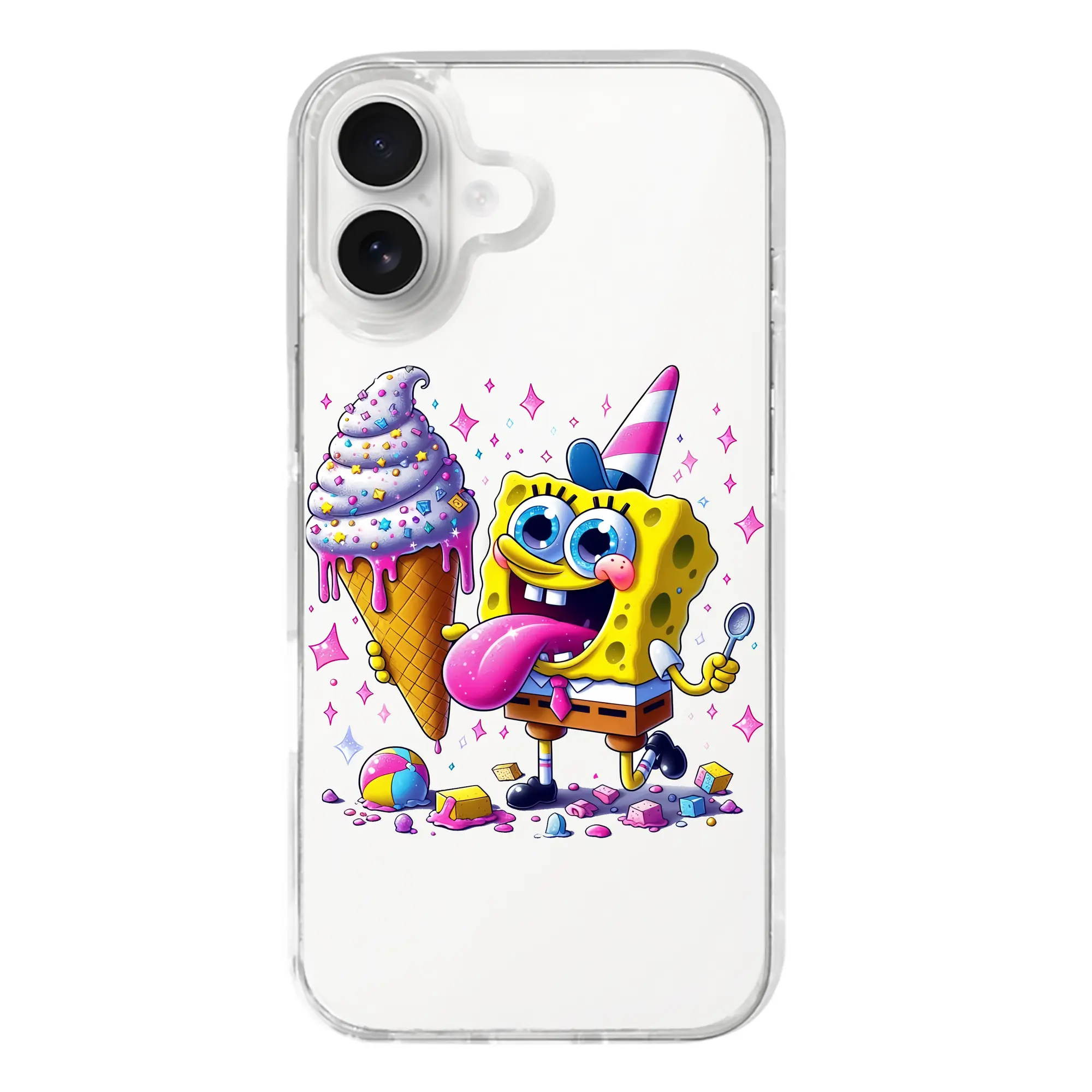 スポンジボブ グッズ スポンジボブ - iPhone 17シリーズ 透明スマホケース – 薄型・耐衝撃・精密フィット保護カバー